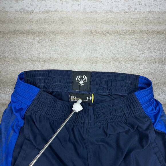 Navy Blue Under Armour Basketball Shorts Loose Fit 12" Inseam - Picture 3 of 3